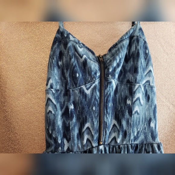 Aeropostale Blue Tie Dye Print Zipper Dress XS - Picture 2 of 8